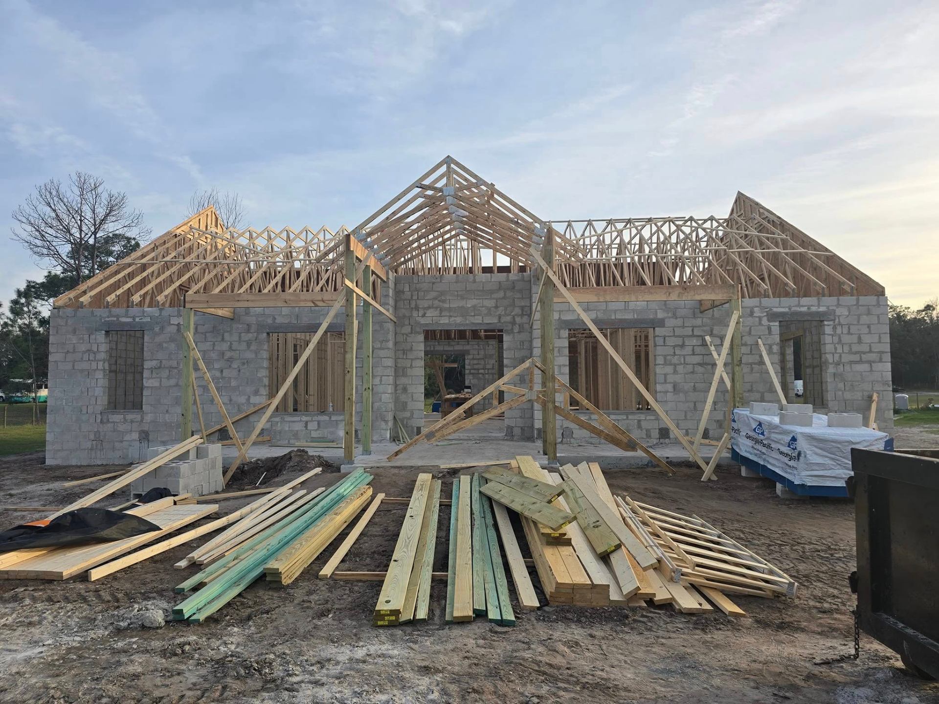 Home Construction Progress - Construction project in DeLand, FL by Elevation Builders Group